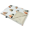 Newborn Blanket Light 75x100 Latte Furry Family - Velvet