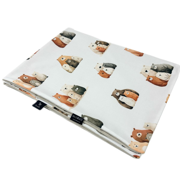 Newborn Blanket Light 75x100 Latte Furry Family - Velvet