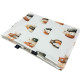 Preschooler Blanket Light 100x130 Latte Furry Family - Velvet