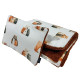 Baby Set Medium Blanket Baranek 75x100cm + Pillow 25x40cm Cinnamon Furry Family