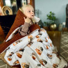 Preschooler Set Blanket 100x130cm + Pillow 40x60 Baranek Cinnamon Furry Family