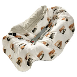 Car Seat Blanket Latte Furry Family
