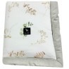 Newborn Blanket 60x70cm Silver Flora - Velvet Newborn Blanket 60x70cm Silver Flora - Velvet