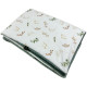 Preschooler Blanket 100x130cm Olive Green Flora - Baranek