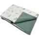 Preschooler Blanket 100x130cm Olive Green Flora - Baranek