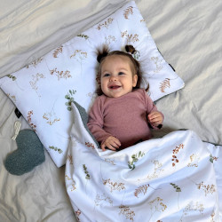 Preschooler Bed Pillow 40x60 Olive Green Flora - Baranek