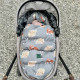 NEW Stroller Bag with Fur S/M (0-1 year) Mint Savannah Velvet