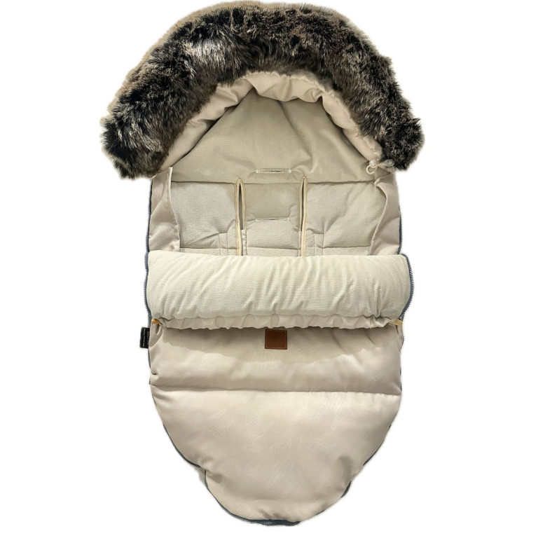 NEW Stroller Bag with Fur S/M (0-1 year) Beige Lanila Velvet