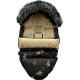 NEW Stroller Bag with Fur S/M (0-1 year) Latte Follow The Zebra Velvet