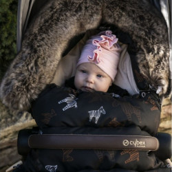 NEW Stroller Bag with Fur Latte Follow the Zebra Velvet L/XL (1-3 years)