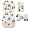 NEW Baby Set Pad + Pillow + Cover + Strap Latte Furry Family - Velvet