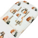 NEW Baby Set Pad + Pillow + Cover + Strap Latte Furry Family - Velvet