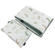 Preschooler Set Blanket 100x130cm + Pillow 40x60 Baranek Olive Green Flora