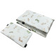 Preschooler Set Blanket 100x130cm + Pillow 40x60 Velvet Silver Flora