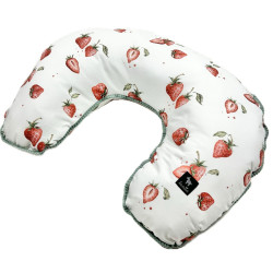Breastfeeding Pillow Basil Green I Love Strawberry - Waffel