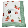 Kocyk Wafel 60x70cm Basil Green I Love Strawberry Kocyk Wafel 60x70cm Basil Green I Love Strawberry