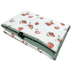 Preschooler Blanket 100x130cm Basil Green I Love Strawberry