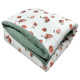 Blanket for Adults Basil Green I Love Strawberry 140x200 - Waffel