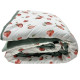 Blanket for Adults Basil Green I Love Strawberry 140x200 - Waffel