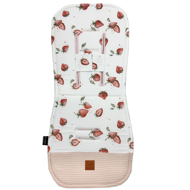 Stroller Pad Grapefruit Rose I Love Strawberry - Waffel
