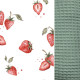 Wkładka do wózka Basil Green I Love Strawberry - Wafel
