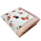 Baby Set Newborn Blanket Waffle 60x70cm + Teddy Pillow Grapefruit Rose I Love Strawberry