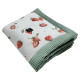 Baby Set Newborn Blanket Waffle 60x70cm + Teddy Pillow Basil Green I Love Strawberry