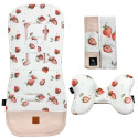 NEW Baby Set Pad + Pillow + Cover + Strap Grapefruit Rose I Love Strawberry - Waffle