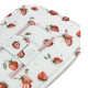 NEW Baby Set Pad + Pillow + Cover + Strap Grapefruit Rose I Love Strawberry - Waffle
