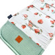NEW Baby Set Pad + Pillow + Cover + Strap Olive Green I Love Strawberry - Waffle