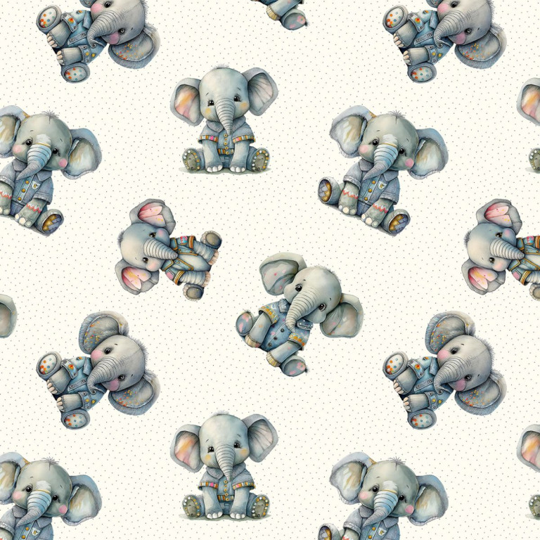 Bawełniany Otulacz Grey Dumbo z frędzlami 100x120cm