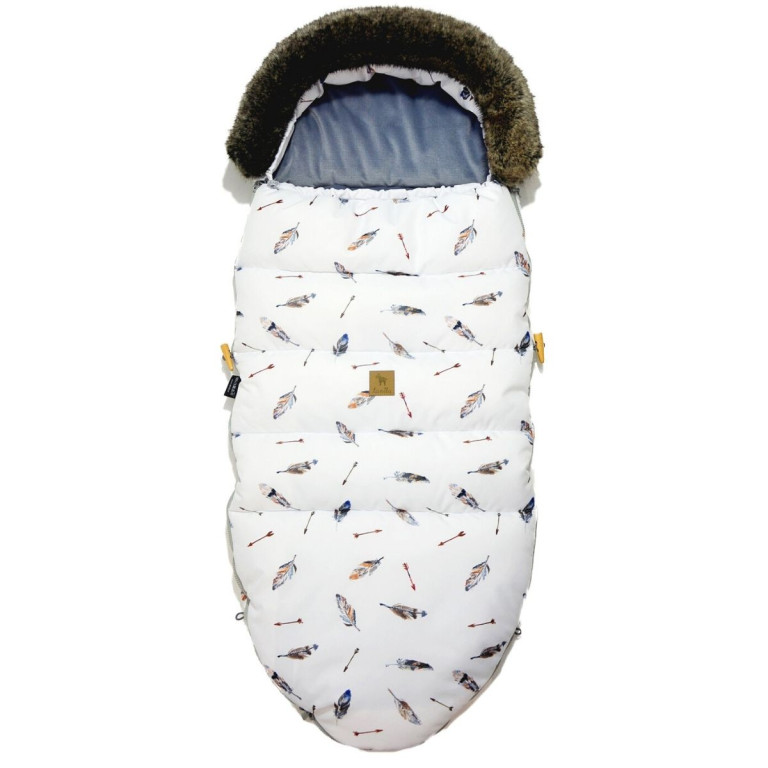 NOWY Śpiworek Zimowy z futrem Grey Pure Velvet L/XL (1-3 lat)