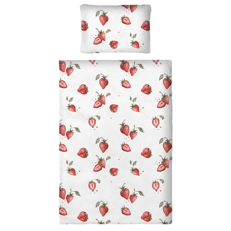 Bawełniana Pościel z Wypełnieniem I Love Strawberry 140x200cm