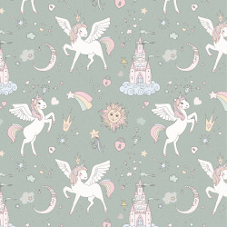 Bawełniany Otulacz z frędzlami Grey Fairyland 75x100cm