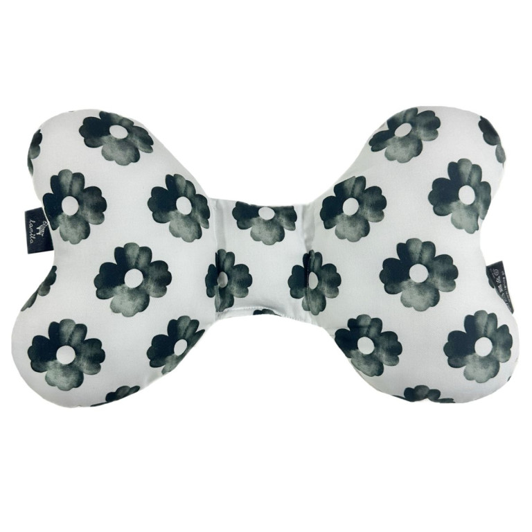 Poduszka Motylek - Velvet Silver Mono Bloom