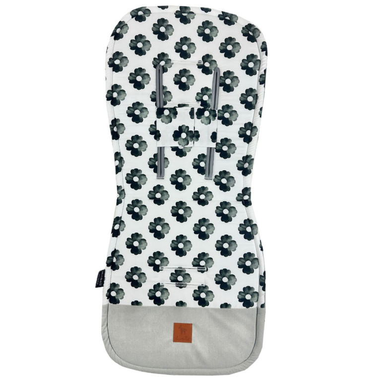 Wkładka do wózka Silver Mono Bloom - Velvet