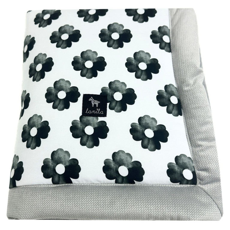 Kocyk Velvet 60x70 Silver Mono Bloom