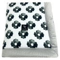 Newborn Blanket 60x70cm Silver Mono Bloom Velvet