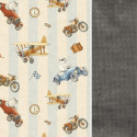 Stroller Pad Dark Grey Retro Ride - Velvet