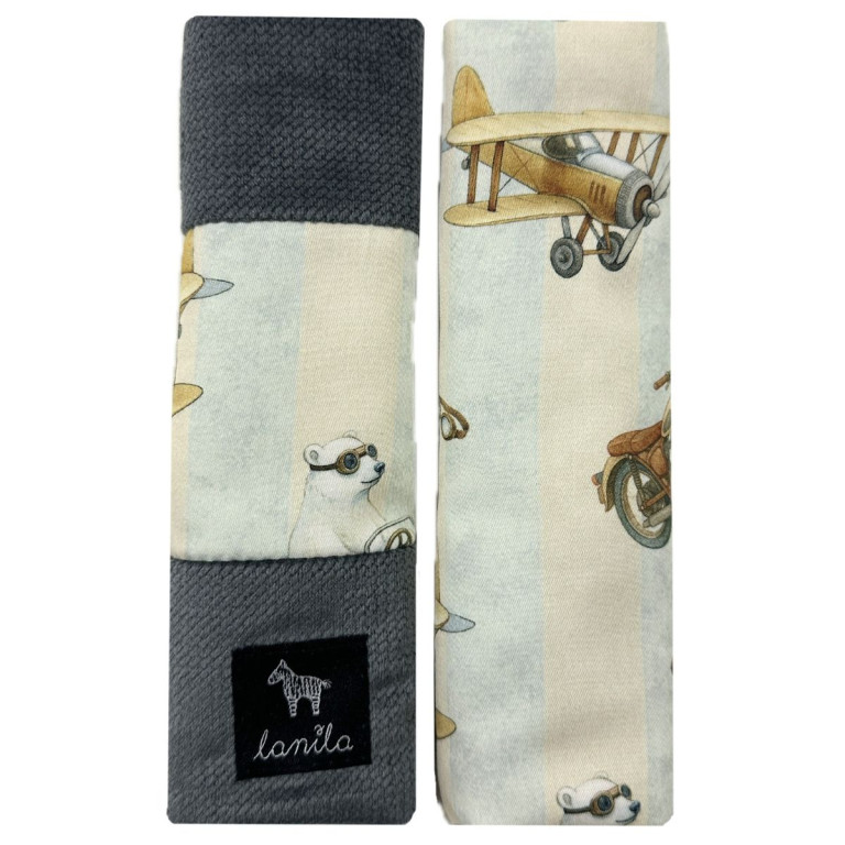 Ochraniacze na pasy Dark Grey Retro Ride - Velvet