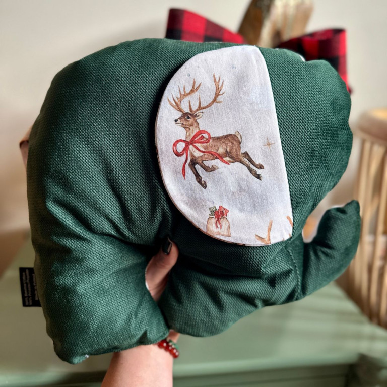 Lucky Guy Pillow Bottle Green Winter Wishes