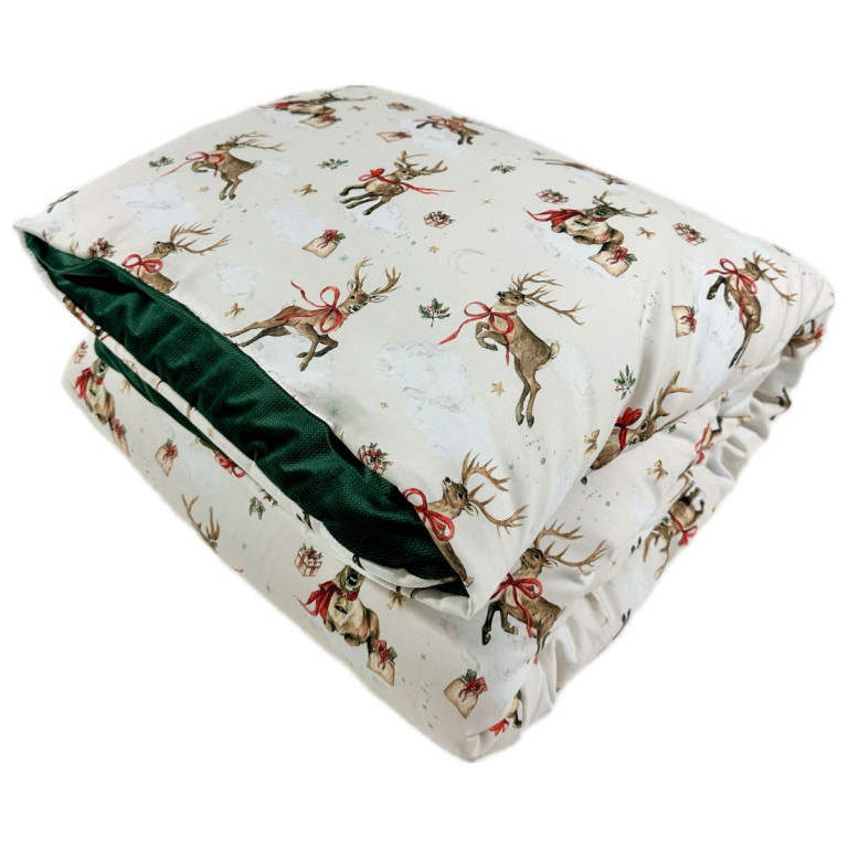 Koc Bottle Green Winter Wishes 140x200 - Velvet