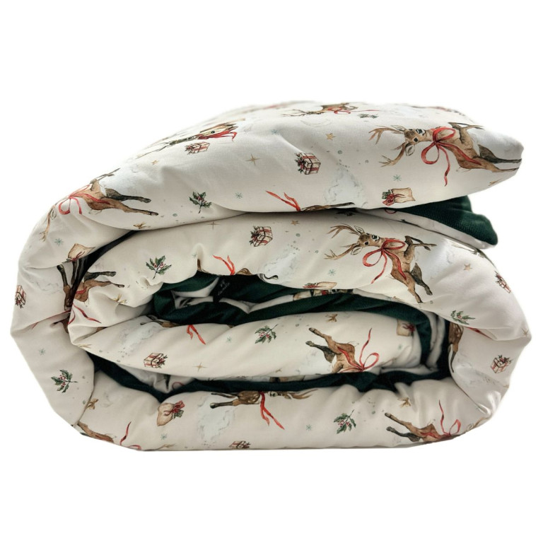 Blanket for Adults Bottle Green Winter Wishes 140x200 - Velvet