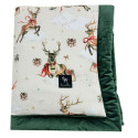 Newborn Blanket 60x70cm Bottle Green Winter Wishes Velvet