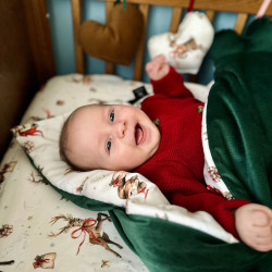 Medium Blanket 75x100cm Bottle Green Winter Wishes - Velvet