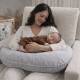Breastfeeding Pillow Silver Velvet