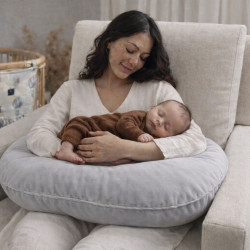 Breastfeeding Pillow Silver Velvet
