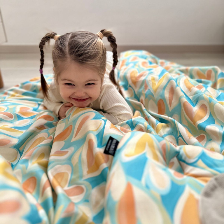 Blanket for Adults Latte Pastel Amour 140x200 - Velvet