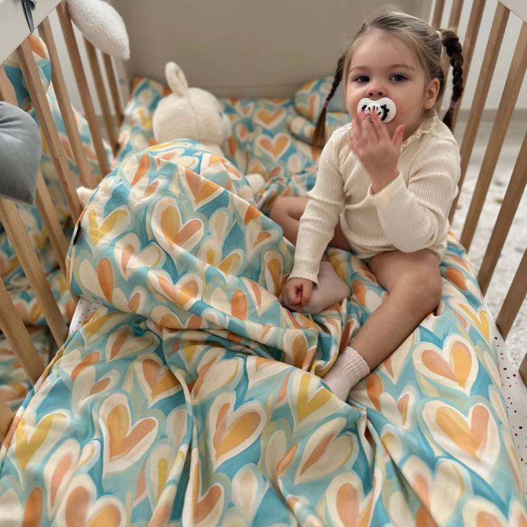 Bawełniana Pościel z Wypełnieniem Pastel Amour 100x135cm