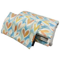 Zestaw Kocyk Velvet 75x100cm + Poduszka 25x40cm Velvet Latte Pastel Amour